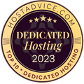 HostAdvice Top 10 Dedicated Hosting Award 2023